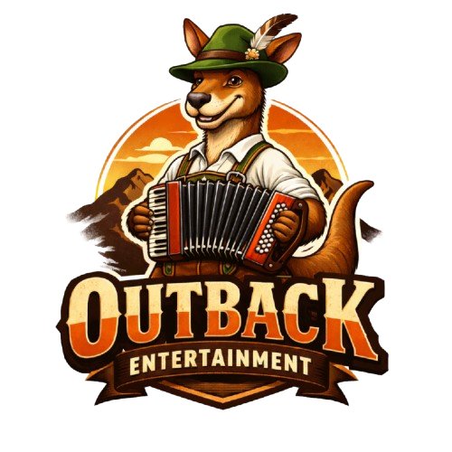 Outback Entertainment Logo - Känguru in bayerischer Tracht
